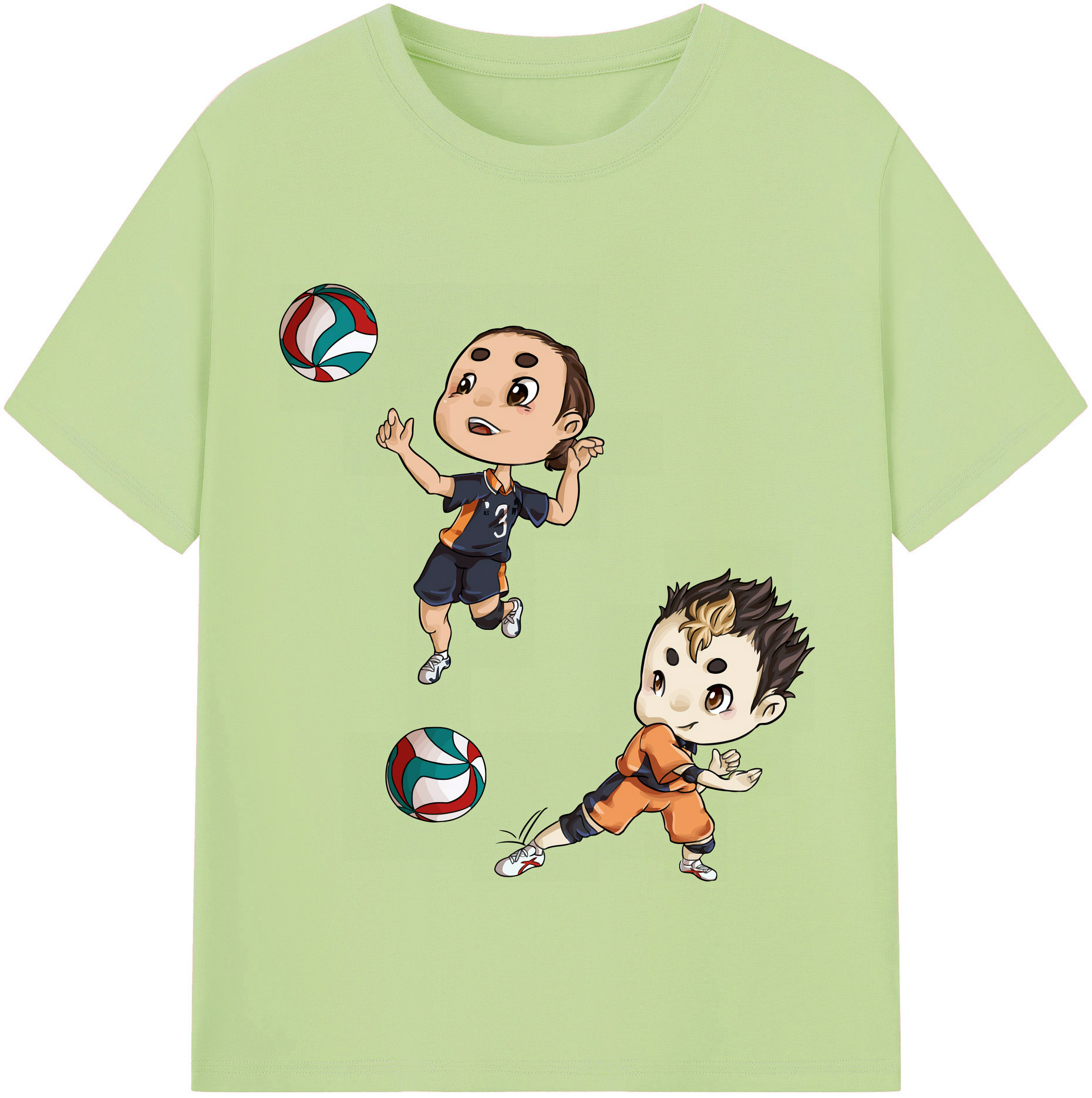 （画像用） ハイキュー!! Haikyu!! 綿100％半袖Tシャツ（フロントプリント）